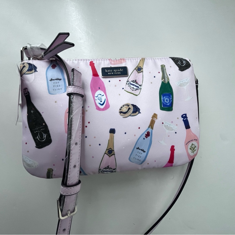 New kate spade New York Dawn Champagne Pink Crossbody Bag Purse - Picture 9 of 14